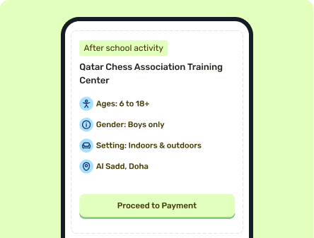 Book activity screen