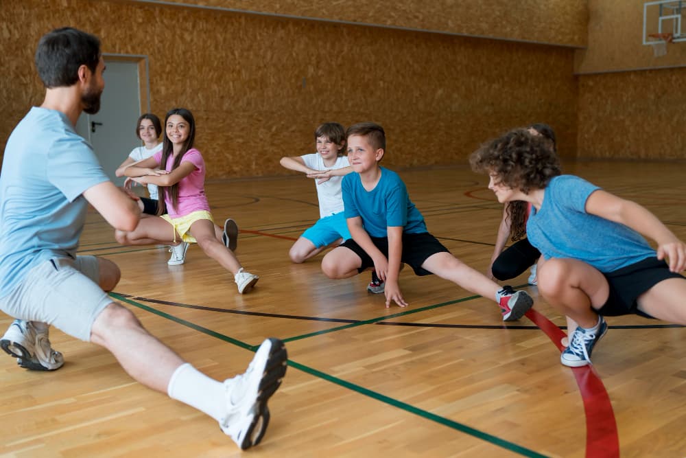 Kids in sports activities